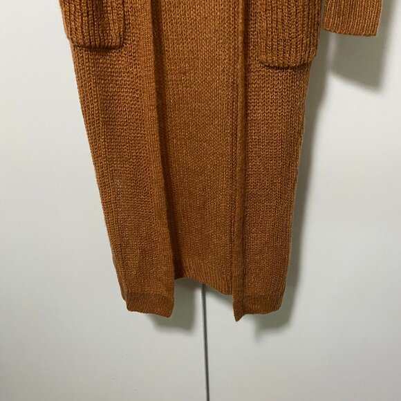 NWOT - Beautiful long sleeve rust/brown/gold maxi sweater/jacket, size L - Picture 5 of 16